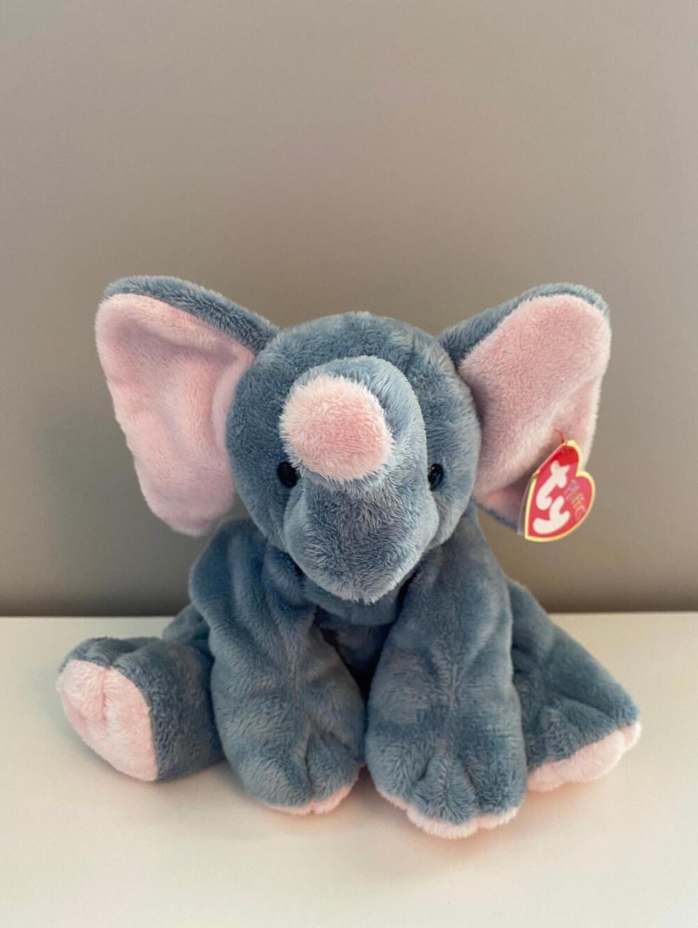Ty Pluffies Collection “Winks” the Elephant - 1st Version (10 inch)